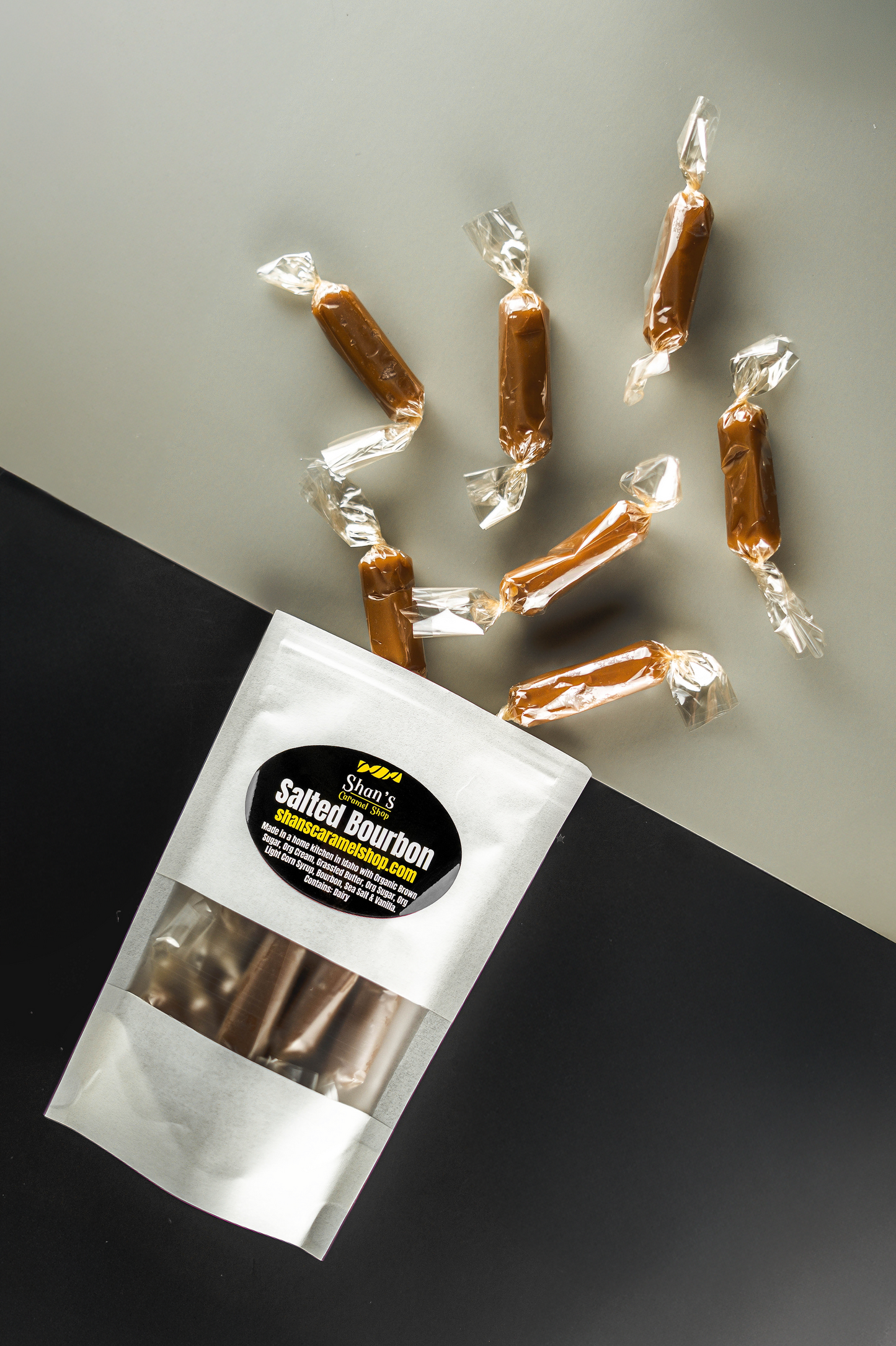 Salted Bourbon Caramels