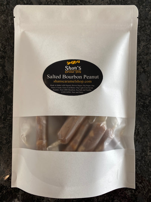 1/2 lb Salted Bourbon Peanut Caramels